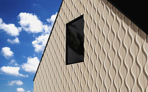 wall of a building with new cladding solutions, 3d render by Hemmo Honkonen