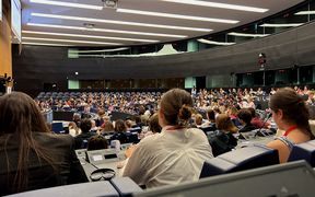 Students at the European Student Assembly in Strasbourg 2023. 