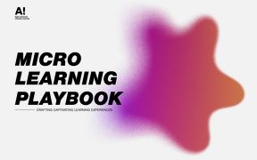The cover of the playbook including the name and a grainy pink and orange shape on the background.