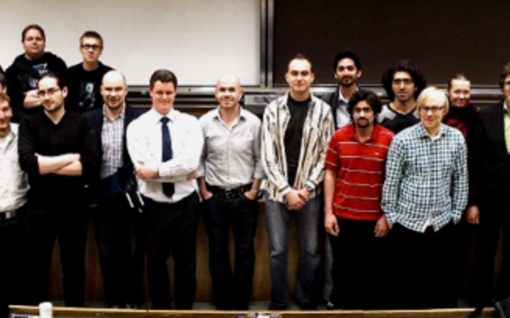 Aalto-1 team in winter 2013 with international CubeSat experts