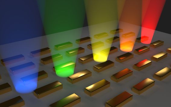 Bose–Einstein condensation on a nanogold particle array