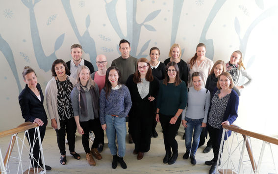Group photo of the International Business staff, Aalto university