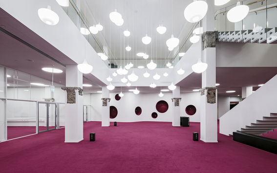 Interiors of the Harald Herlin Learning Centre. Photographer: Tuomas Uusheimo.