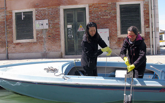 Näytteitä Venetsian laguunista, kuva: Pauliina Purhonen