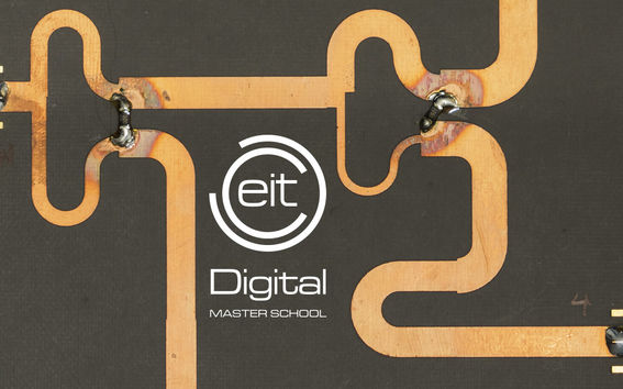 EIT logo and a circuit board
