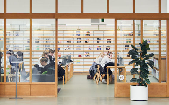 Students in the Aalto University Learning Centre / photo by Unto Rautio