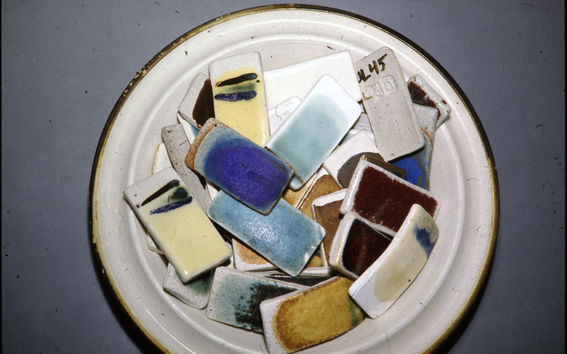 Kyllikki Salmenhaara's ceramic test tiles