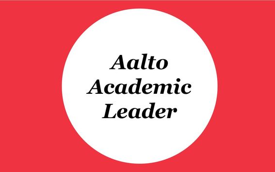 Aalto Academic Leader logo with red backround