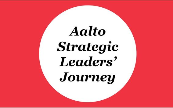 Aalto Strategic Leaders Journey Logo with red backround