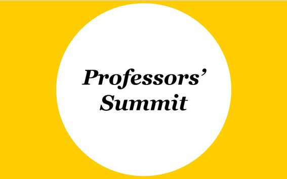 Professors Summit logo with yellow backround