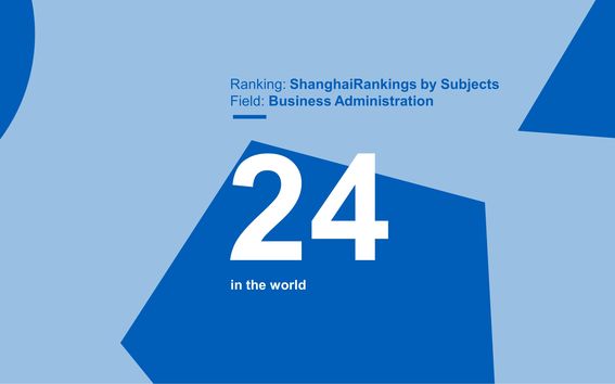 ShanghaiRankings by subject 2020, Aalto is 24th in the world in Business Administration