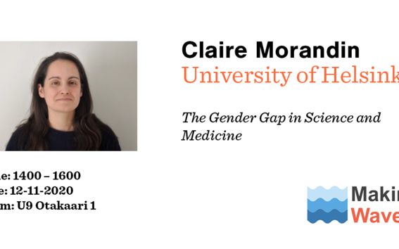 A flyer for Claire Morandin's event on 12 November