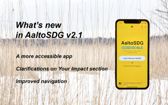 AaltoSDG version 2.1 What's new