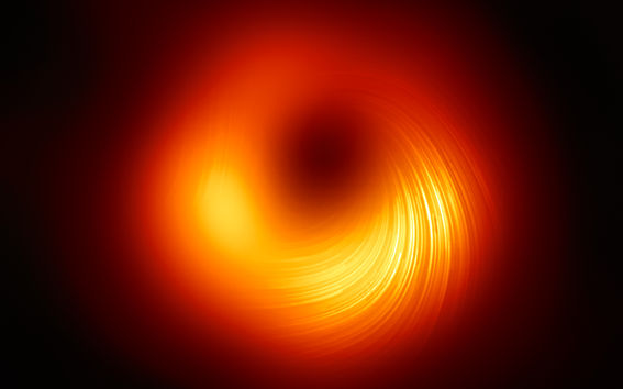 A view of the M87 supermassive black hole in polarised light, © EHT Collaboration