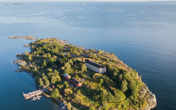 Aerial photo of the Harakka island