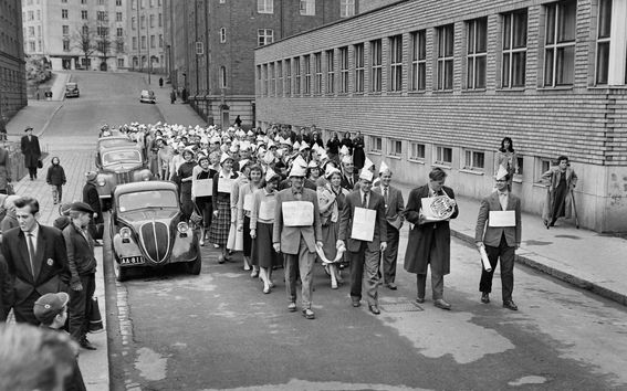 Kauppakorkeakoulun mursujaiset 1958, kuva: Esko Antikainen