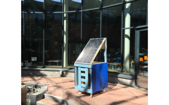 DIY-DIT-youth-energy- A solar panel powered cart at a school yard
