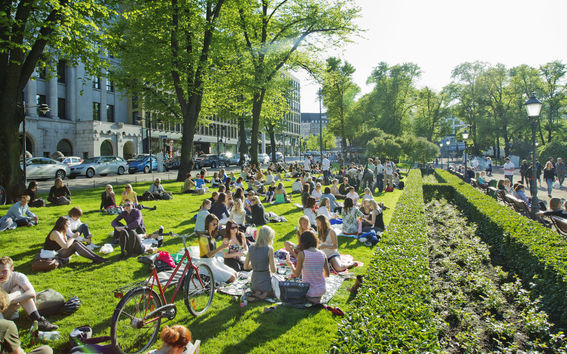 People picnicing in Esplanade Park