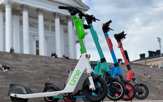 scooters on square