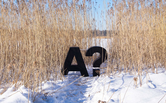 Aalto University_question mark in the snow