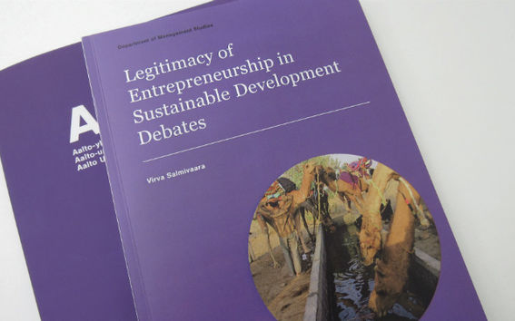 Virva Salmivaara defends her dissertation 'Legitimacy of Entrepreneurship in Sustainable Development Debates' on December 13 at the School of Business.