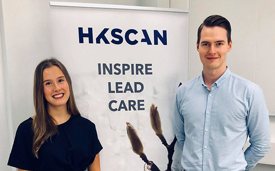Mikkelin kampuksen International Business -kandidaattiohjelman opiskelijat Liisa Antola ja Henri Haasala olivat erittäin tyytyväisiä HKScanin trainee-ohjelmaan.