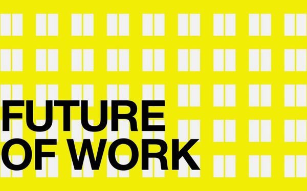 Future of Work logo on yellow background