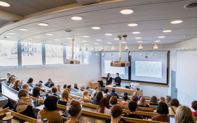 Lecture hall during the lecture