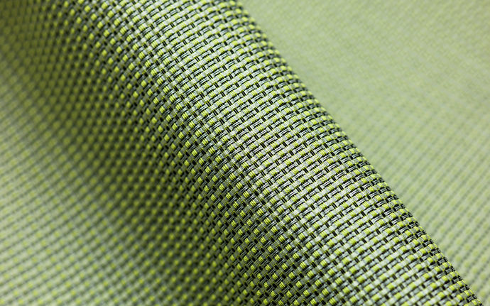 A close-up image of a woven textile structure to be used to cover the solar cell.