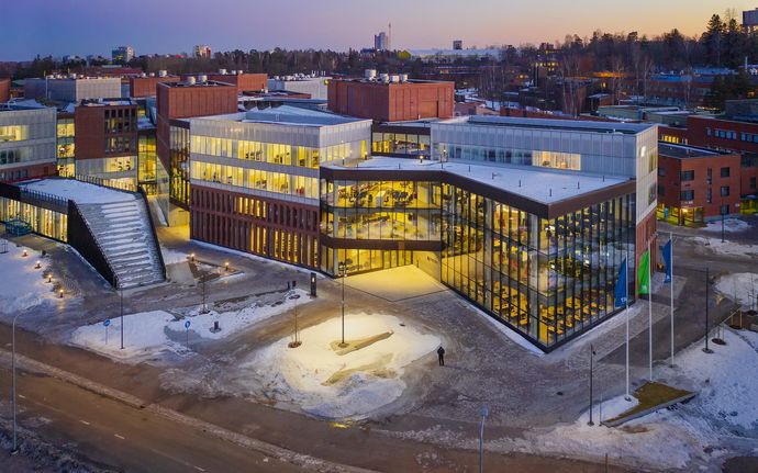 a photo of Aalto University BIZ main building by Mika Huisman