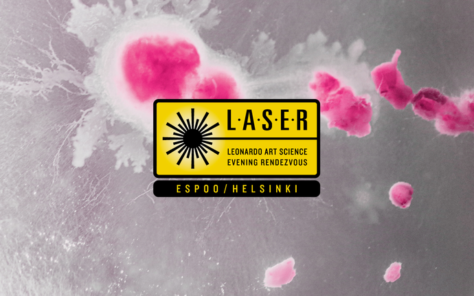 Pink organic material and the LASER logo