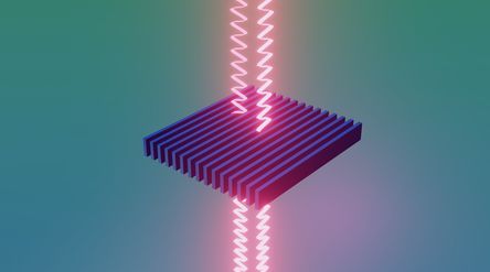  A nanostructured material changing the phase of transmitted light.