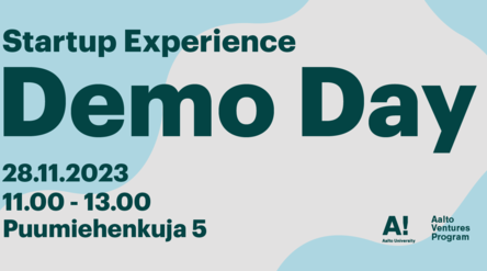 Descriptive light blue and light gray banner that says "Demo Day"