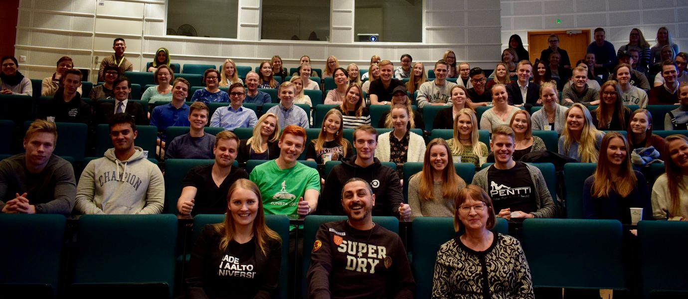 Arman Alizad visited Mikkeli campus in November 2017, students and faculty & staff with Arman in the picture