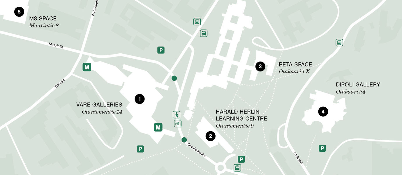 Map of Aalto Exhibition Spaces