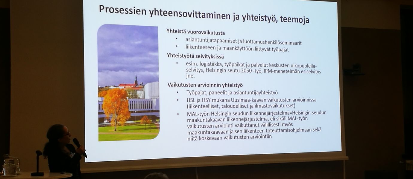Ilona Mansikka esittelee Uusimaa 2050-kaavan ja MAL 2019 suunnitelman vaikutustenarviointia