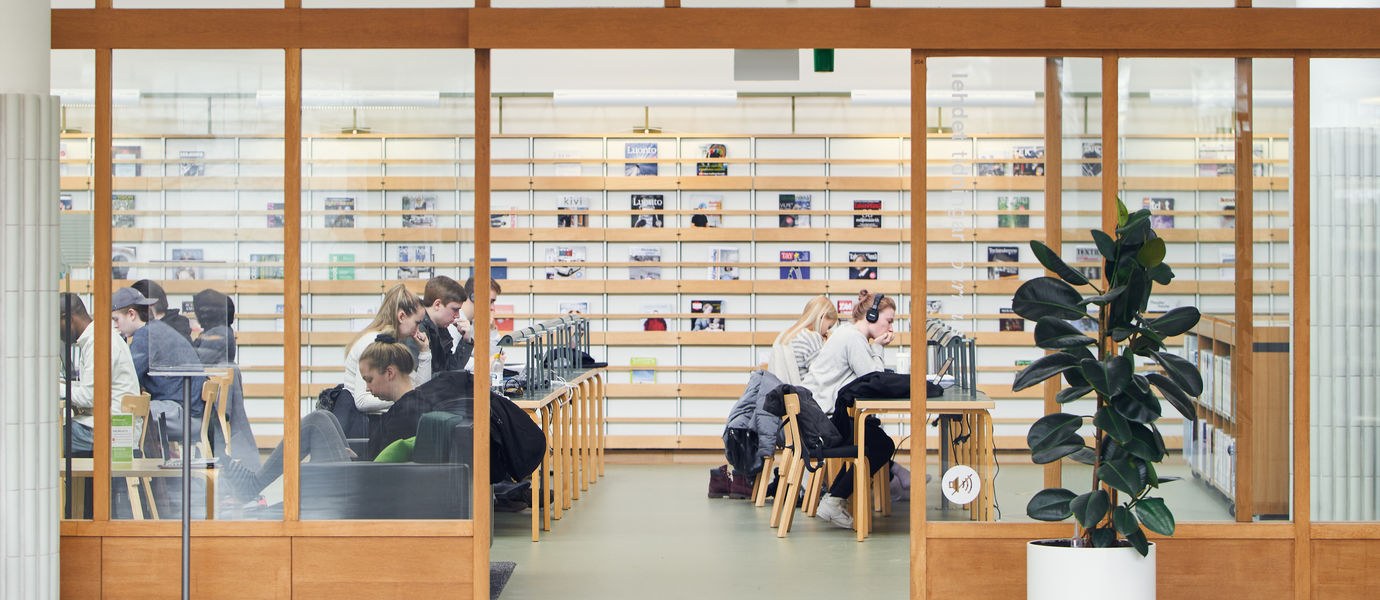 Students in the Aalto University Learning Centre / photo by Unto Rautio