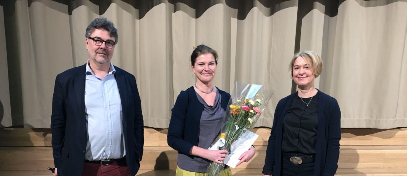 Annual Review: Dean Tuomas Auvinen, professor Jenni Reuter, HR Coordinator Hanna Nurmela. Photo: Enni Grundström