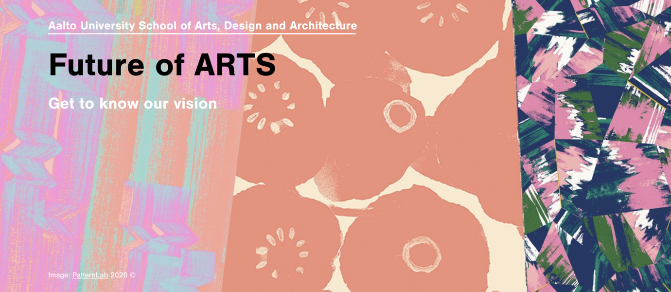 Future of ARTS frontpage. Image: Pattern Lab