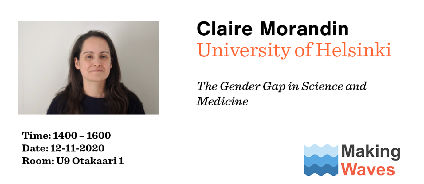 A flyer for Claire Morandin's event on 12 November