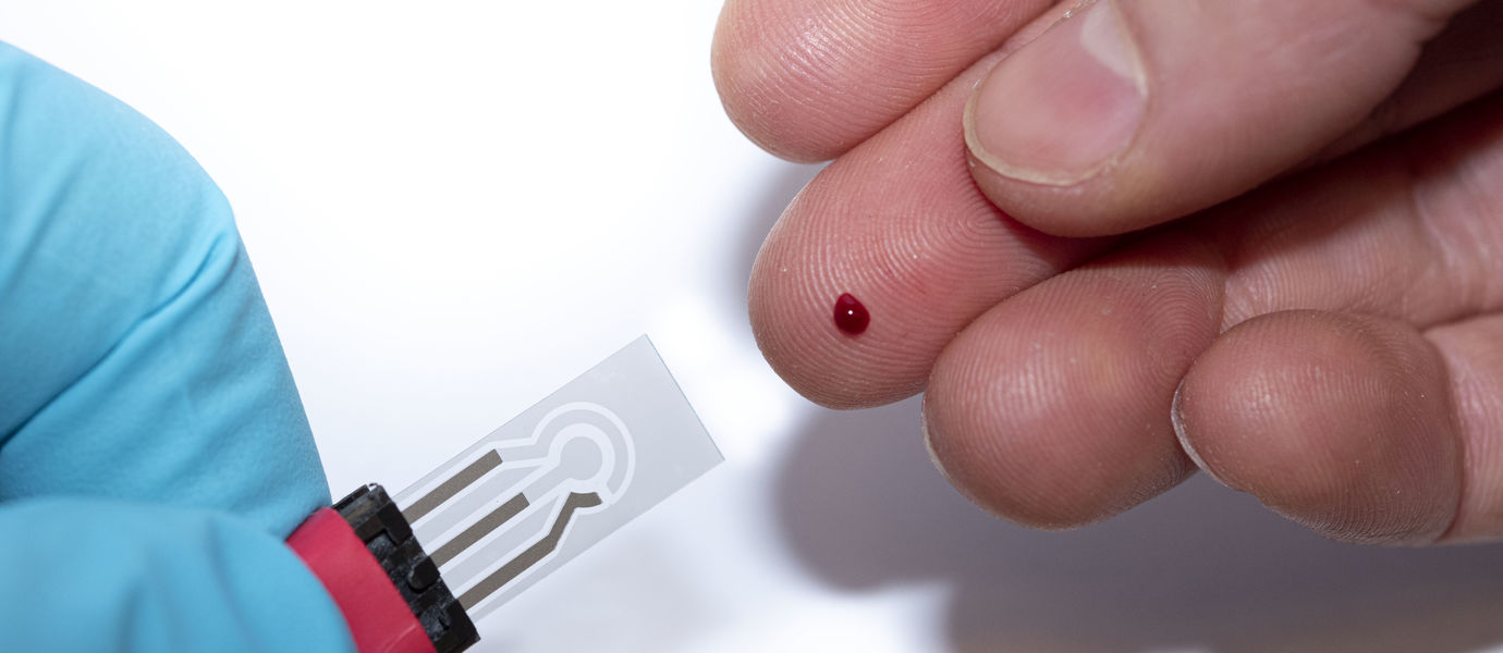 finger-prick blood sample