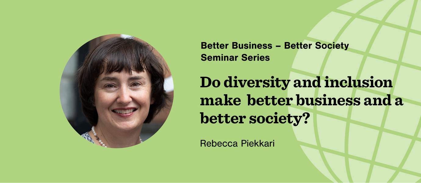Picture of Rebecca and title: Do diversity and inclusion make better business and a better society?
