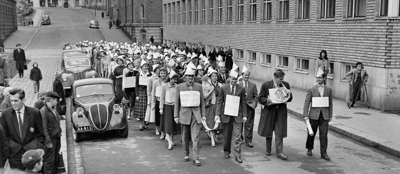 Kauppakorkeakoulun mursujaiset 1958, kuva: Esko Antikainen