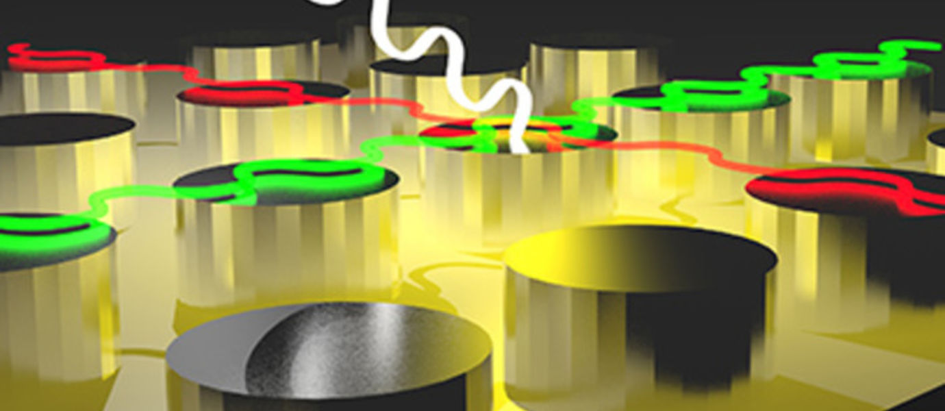 Researchers experimentally demonstrated that patterning of magnetic materials into arrays of nanoscale dots can lead to a very strong and highly controllable modification of the polarization of light when the beam reflects from the array. The picture is taken from the news "Putting a new spin on plasmonics".