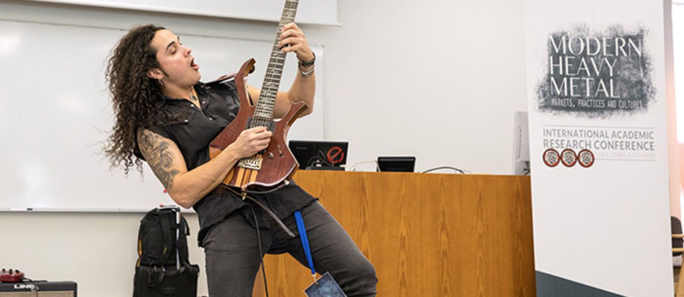 Erick Avila from Chile was one of the presenters in last year's Modern Heavy Metal Conference. Photo: Mikko Raskinen