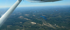 View from the plane used in remote sensing.