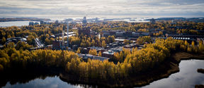Aerial of Otaniemi in autumn