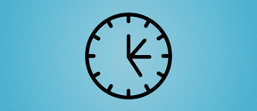 Basic clock with blue background
