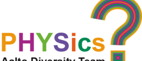 Logo of the PHYS Diversity Team in Aalto colours