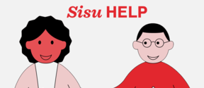 Two human figures and the text "Sisu Help".